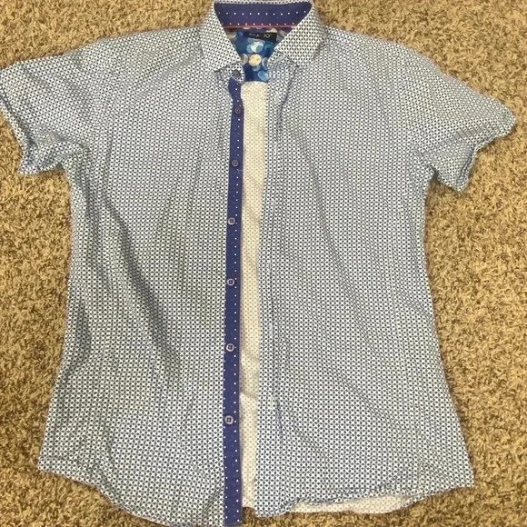 SPAZIO MEN'S SMALL SHORT SLEEVE SHIRTS. ORIGINALLY $80/EA. - Picture 2 of 16